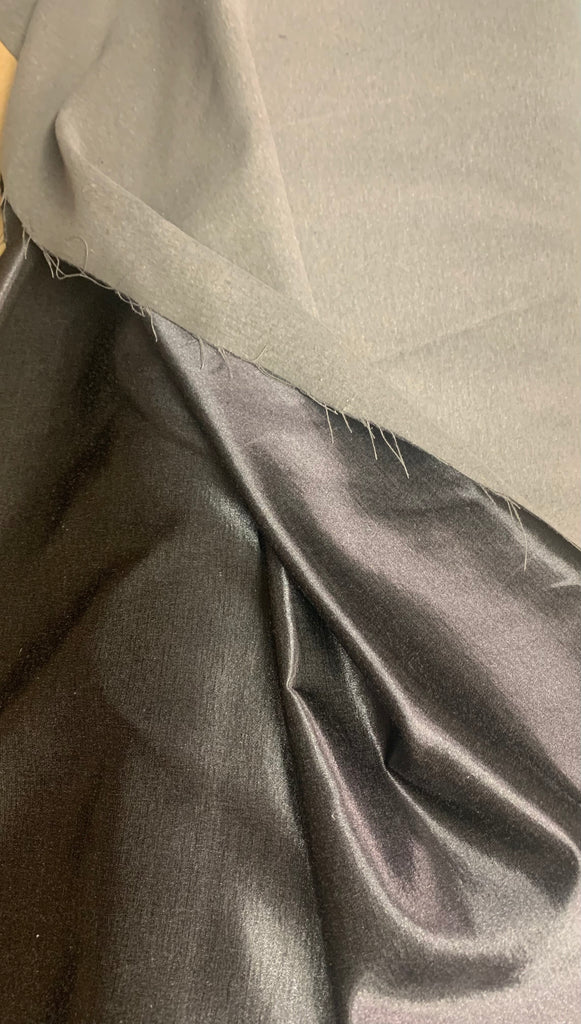 Black Kasha Satin Fabric  Flannel Backed Satin Fabric
