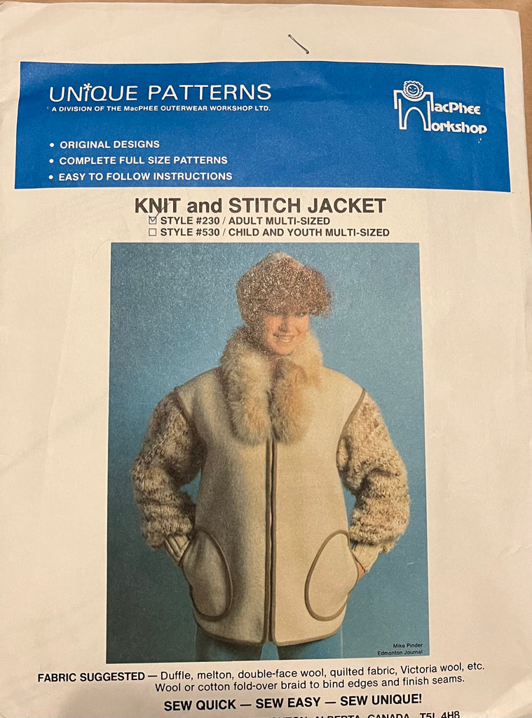 230 KNIT AND STITCH JACKET – MacPhee WorkShop