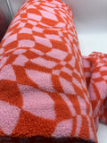 CRAZY FLEECE  - Pink and Orange