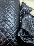 Quilted reversible Faux Leather - Navy